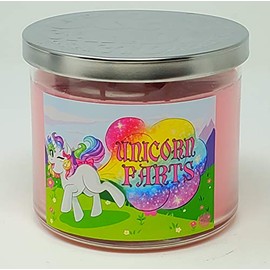 Unicorn Farts Candle ~ Fruit Loops Scented S&M Candle Factory Large 3 Wick Soy Wax 14.5 oz Candle ~ 80 Hour Burn Time ~ (Unicorn Farts Fruit Loops)