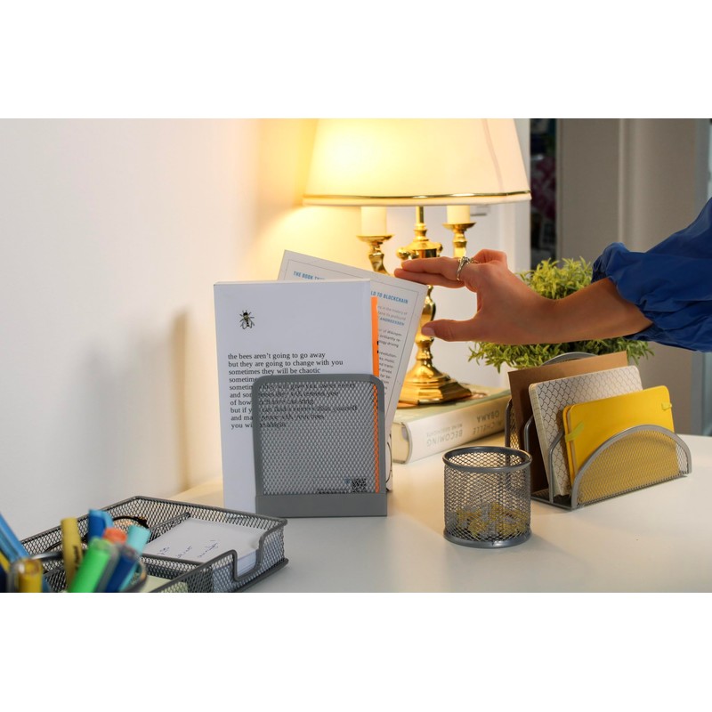 Wedo Office bookends Set of 2 Silver