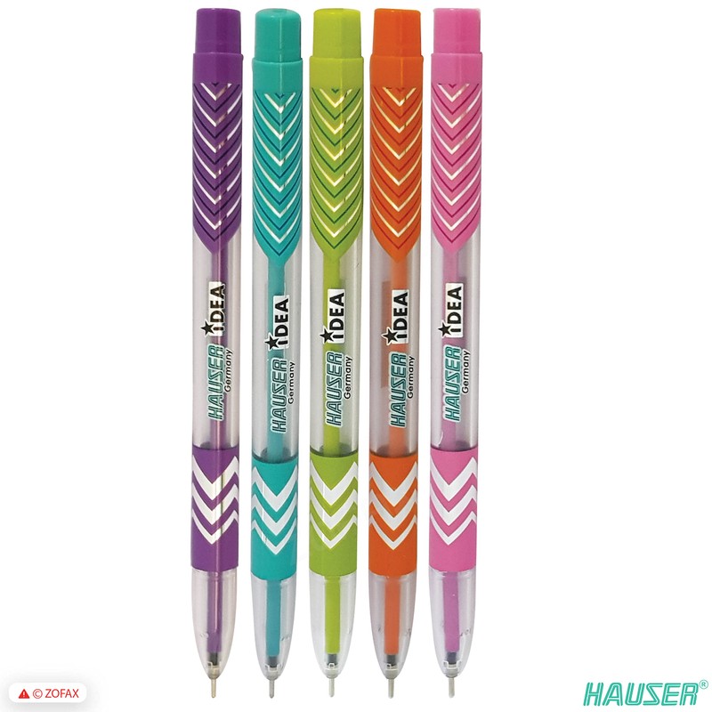 HAUSER Idea 5 x 0.7mm Tip BLUE Ballpoint Pens Smooth
