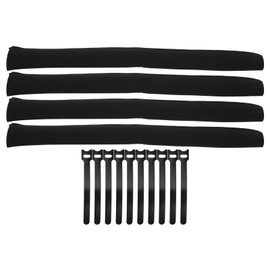 4Pcs Cord Organizer Management Sleeve Cable Cover with Zipper Protective Wrap with Ties