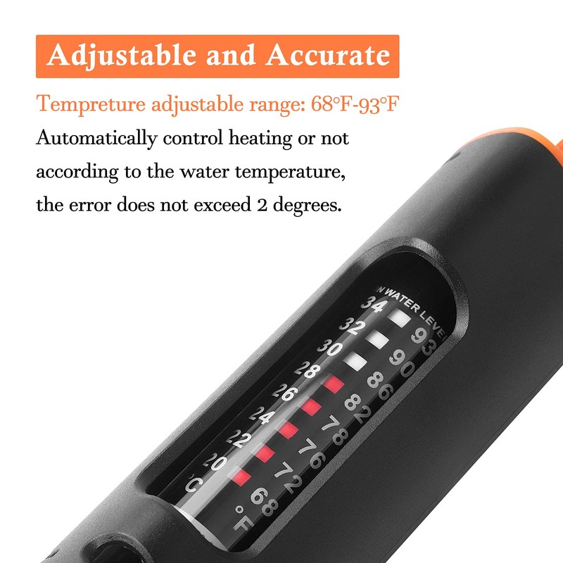 HITOP Adjustable Aquarium Heater with Protective Cover, 50W 100W 120W
