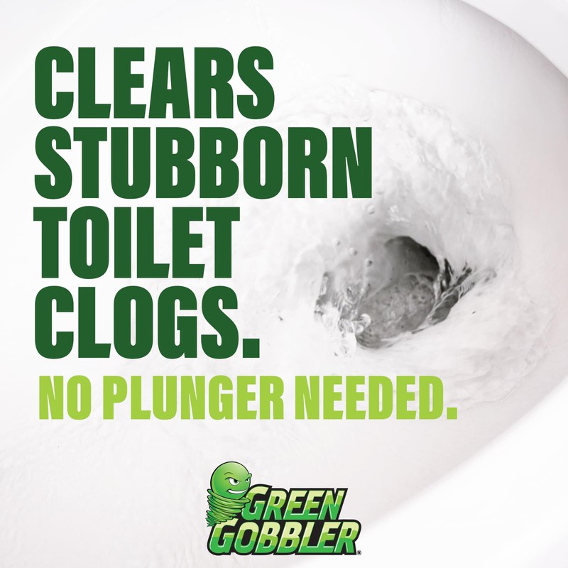 Green Gobbler Liquid Toilet Plunger | Clog Remover | Safe