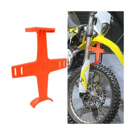 XINLIYA Motorcycle Fork Guard, Motorbike Suspension Support Brace Protection Transportation Tool, Dirt Bike Tie Down Seal Saver Accessories, Universal for Scooter Motocross Cycle (Orange)