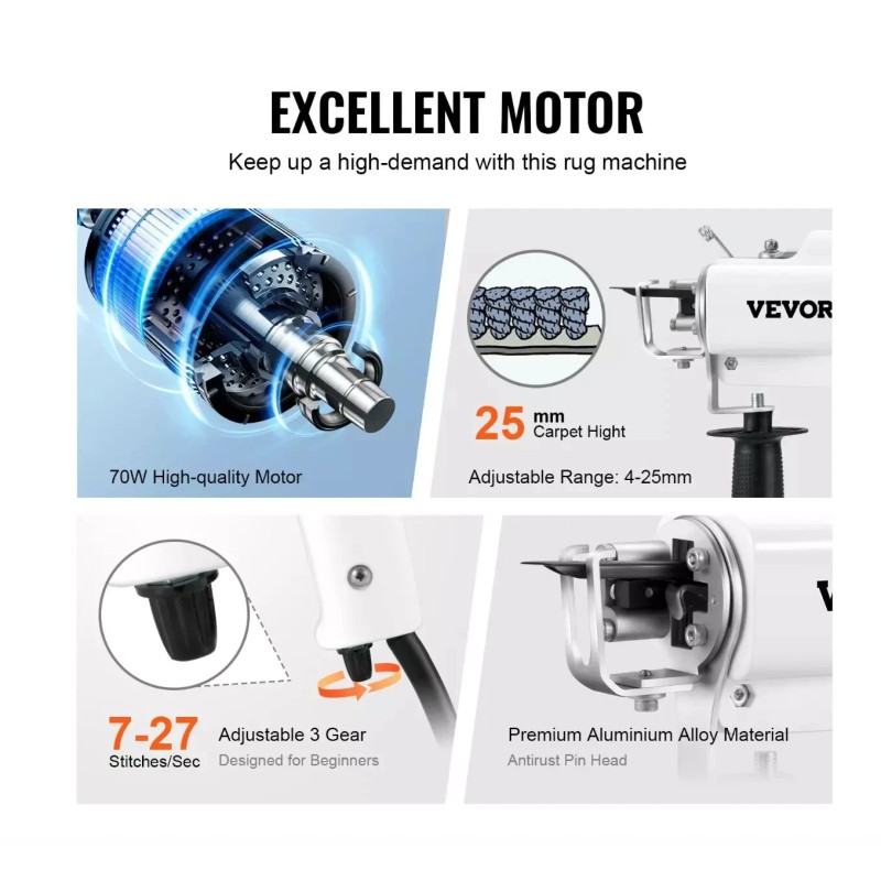 So Awesome Gadgets VEVOR Tufting Gun, Cut Pile Electric Carpet
