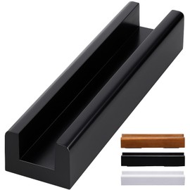 Colingmill Wooden Floor Mirror Stand Anti Slip Base for Full Length Mirrors 9.8 X 2.3 X 1.5 inches Stable Support Holder Bracket with Enlarged Non Slip Pads for Bedroom Living Room Bathroom(Black)