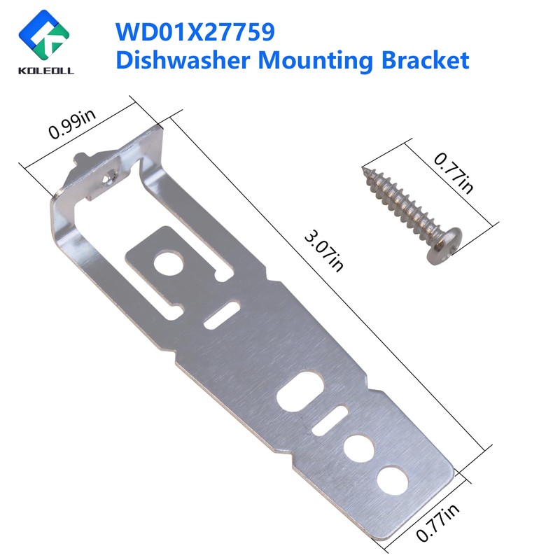 4pcs WD01X27759 Mounting Bracket, Dishwasher Replacement Parts Compatible with GE