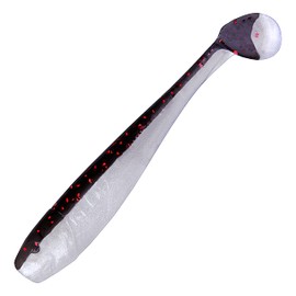 Relax King Shad L230 3 Inch Rubber Fish Predator Lure Black White Pack of 5