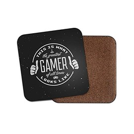 DestinationVinyl Greatest Gamer Coaster - Computer Gaming Games Brother Son #19059
