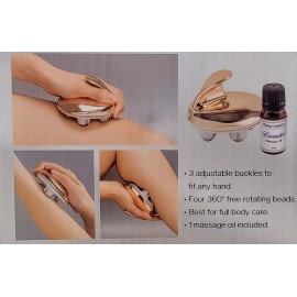 Total Vision Handheld Rolling Massager with Rejuvenating Lavender Oil - New