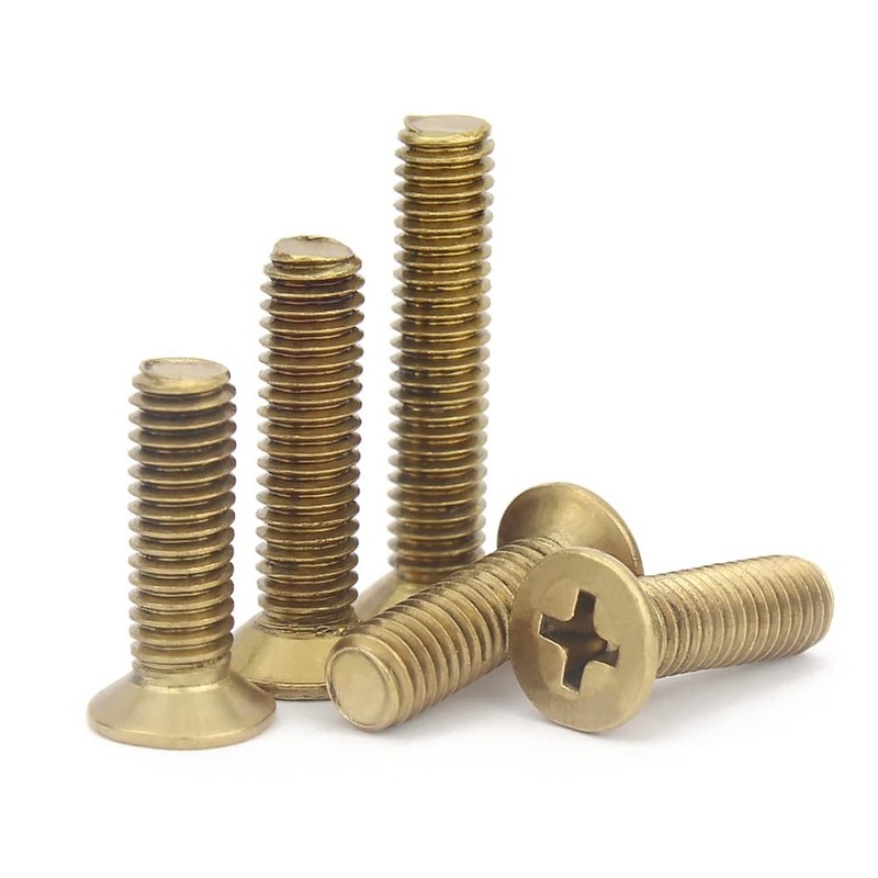CONPHERON Brass Phillips Countersunk Screws Flat Head Machine Screws M5