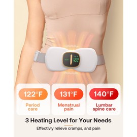 latumab Latumab Heating Pads, Portable Cordless Heating Pad, Heating Pad with 3 Heat Levels, Back or Belly Heating Pad, Ideal Gifts for Women, Girls, White