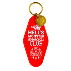 Blue Vogue Biker Motorcycle Harley American Casual Vintage Motel Key Chain USA American Miscellaneous Goods Double-Sided Hot Stamped USMO, 008 CL RED