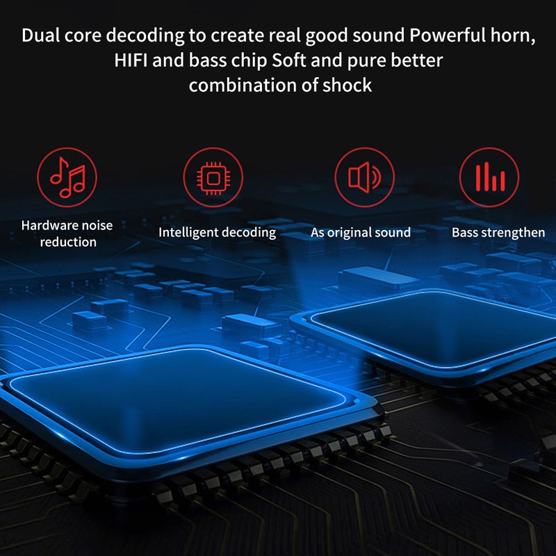 Portable Heavy Bass Speaker Bluetooth Intelligent Noise Reduction Dual Core
