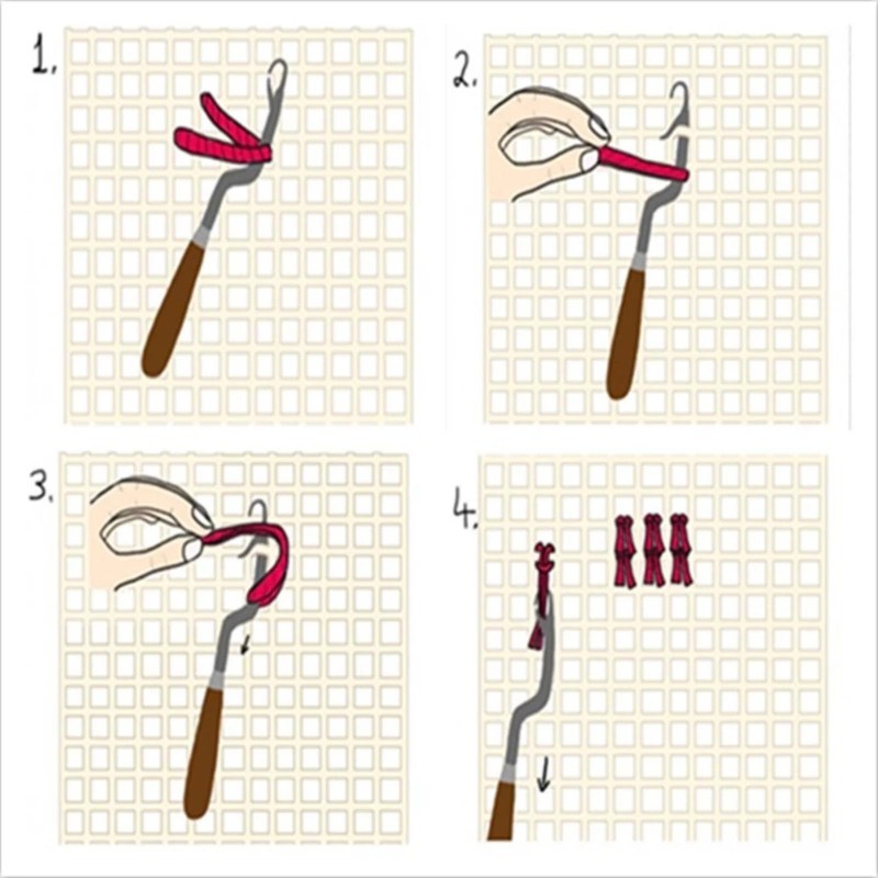 Latch Hook Canvas, Mesh Canvas Sheets Blank Rug Hooking Mesh