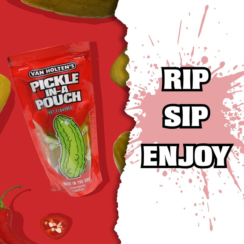 Van Holten's Pickles - Jumbo Hot Pickle-In-A-Pouch - 12 Pack