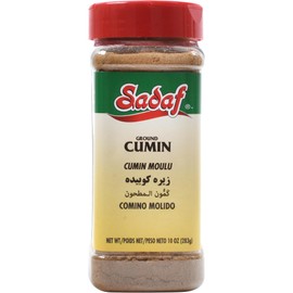 Sadaf Cumin Ground - Cumin Powder for Cooking & Seasoning - Spices & Seasonings - Kosher - 10 oz Bottle with Shaker Top
