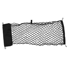 STOBAZA Car Trunk Net Bag Hook Truck Storage Net Car Net Organizer Rear Trunk Mesh Organizer Net Trunk Cargo Net for Car Net for Trunk Car Interior Netting Black Alloy