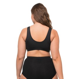 Ulla Popken Women's Bustier Front Closure Cup C/D-E/F, black, 125D