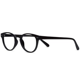 LOOK OPTIC Abbey Reader - Stylish Unisex Ultra-lightweight Reading Glasses with Scratch-Resistant, Prescription-Quality (Full Magnification - Not Progressives) 3.00, Black