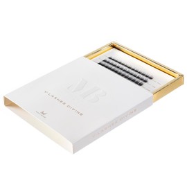 MANY BEAUTY Falsche Wimpern Cluster "Divine" 120 Stück - Einzelne Wimpern Extensions Set 8-14mm - Cluster Lashes für Wimpernverlängerung - V-Flechtung Künstliche Wimpern (C)