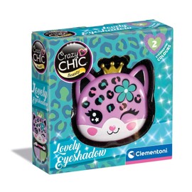Clementoni 18822 Crazy Chic - Lovely Eyeshadow: Leopard - Eyeshadow Makeup Safe and Hypoallergenic Cosmetic Set for Girls 6 Years, Easy to Wash with Water, Multicoloured