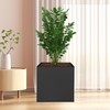 Galvanized Steel Planter Box, 24Inch Large Square Indoor Outdoor Planters