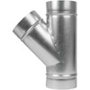 4" Inch Wye-Shape Ducting Splitter - 45 Degree Galvanized Steel