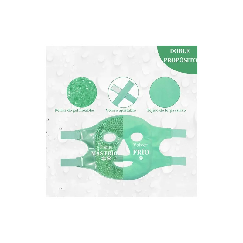 Mascarilla Facial De Hielo Hidro Gel Friocaliente Relajante