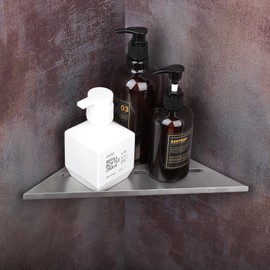 Womamny Bathroom Corner Shelves, Shower Caddy Corner Shower Shelf Wall Mounted, Thickened Stainless Steel Brushed Shower Corner Shelves for Bathroom Kitchen Corner