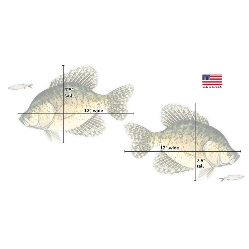 Salty Bones Crappie Mega Sticker Double Pack - Made in