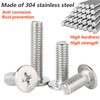 Ctyjia 20 PCS Thin Flat Head Screws, 304 Stainless Steel