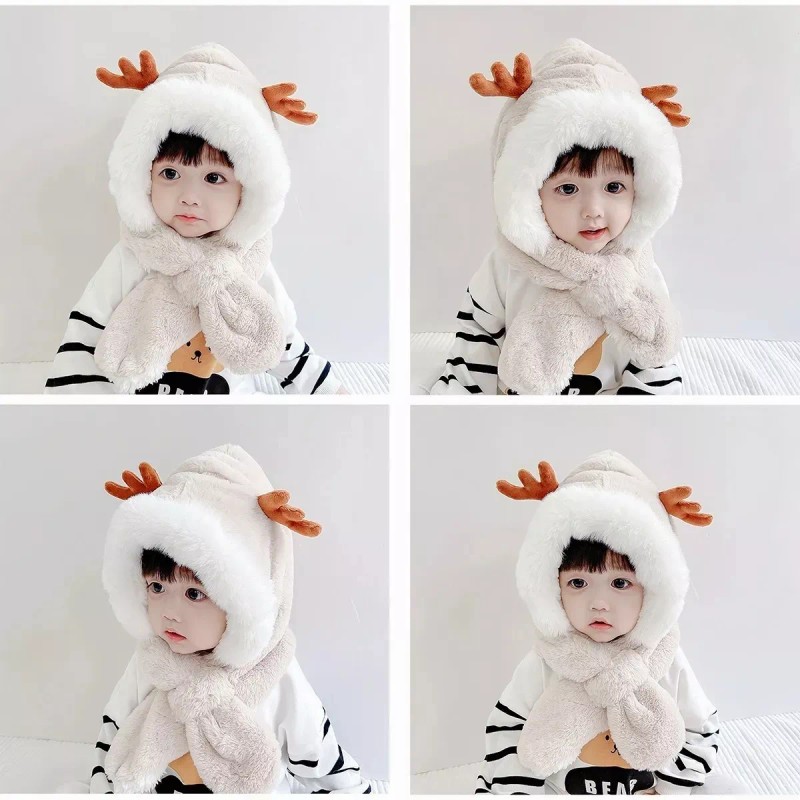 K&H Gorro Bufanda Niños Invierno Frio Orejas Reno Bebe Premium