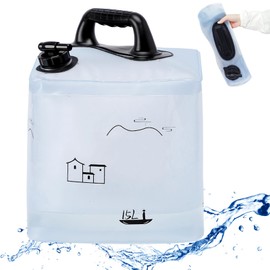 DEIRIS 1pc 15L Collapsible Water Storage Jug, BPA Free Plastic Water Carrier Tank, Large Capacity Plastic Water Bucket With Valve, Leakproof & Portable for Camping, Hiking & Survival
