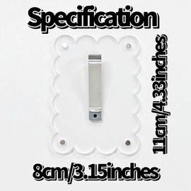 Tanbucht Car Photo Visor Clip–Magnetic Picture Frame with Clip for 3-Inch Family or Personal Photos,Transparent Visor Photo Holder for Car Sun Visor,4pcs Invisible Display Frame (Wavy)