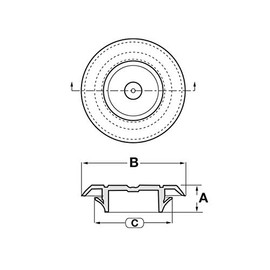 CAPLUGS - 3/4" - 0.75 inch Black Plugs for Flush Mount Body and Sheet Metal Holes - High Grade Thermoplastic Rubber Made in USA (4)