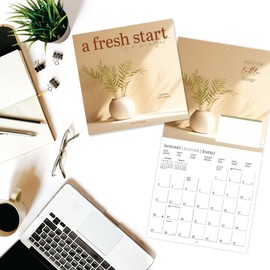 Graphique 2026 A Fresh Start Wall Calendar | 12” x 12” | Thick Paper | Home & Office Organizer | Large Monthly Grid | 3 Languages & Marked Holidays | 4 Month Preview Page for 2027