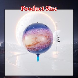 QYCX 13 Pcs Space Balloons Outer Space Party Decorations 22 Inch 4D Galaxy Planet Balloons Earth Balloons Globe Balloons for Boys Girls Space Travel Galaxy Planet Birthday Party Decorations Earth Day