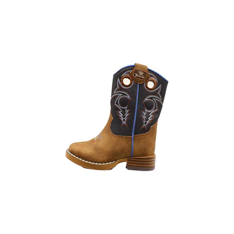Twister Western Boots Boys Ben TPR Outsole Zip 4 Infant