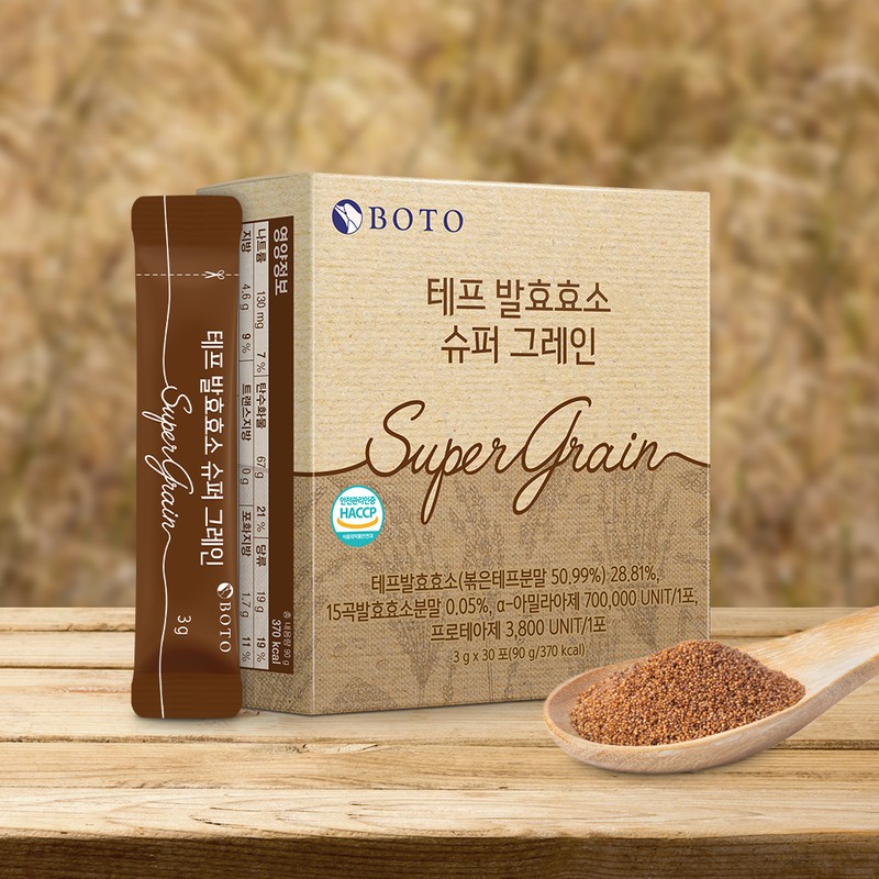 보뚜 테프 발효효소 슈퍼 그레인 영양제 30p, 90g, 1개 Bottu
