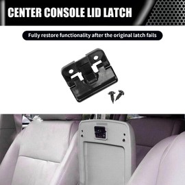 Downhill Center Console Lid Latch, Durable Central Console Armrest Cover Lock, Compatible with To-yota 4Runner 2010-2019 RAV4 2006-2012, Replacement OEM 5890812080 (Black)