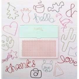 Rayher Happy Jig tavoletta per filo metallico, We R Memory Keepers, 100 pezzi, 19 x 17 cm, per creare parole, forme, graffette, decorazioni, scrapbooking e fai da te, 50114000