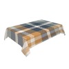 GSRONY Decorative Rectangle Table Cloths Brown Grey Beige Tartan Plaid