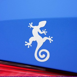 Decal Stickers of Lizard 3 (White) (Set of 2) Premium Waterproof Vinyl Decal Stickers for Laptop Phone Accessory Helmet Car Window Mug Tuber Cup Door Wall Decoration - ANDstic813086WH