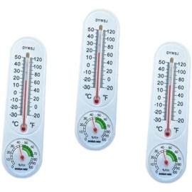 LIOOBO Termómetro Ambiental y Diseño Moderno Medición Precisa de Temperatura y Humedad Higrómetro de Pared Exterior de