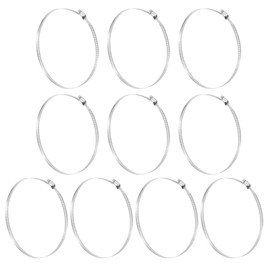 sourcing map 8 Inch Stainless Steel Hose Clamp, Worm Gear Clamp Adjustable 7 5/8"-8 1/2"(194-216mm) Fuel Line Hose Clamps Duct Clamp for Pipe Plumbing Automotive Mechanical (Pack of 10)