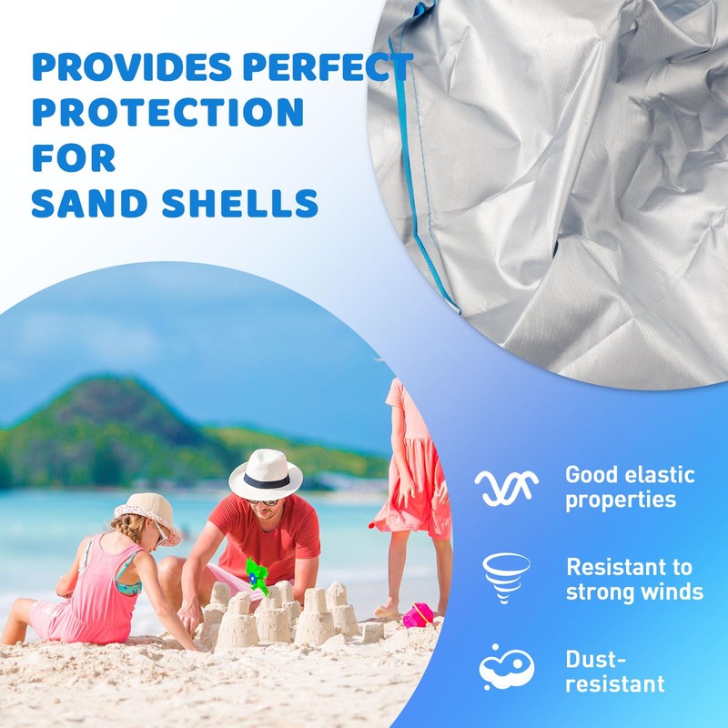 LCUHAVA Sandpit Cover Shell Shape 100 x 15 cm Tarpaulin