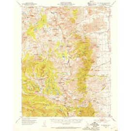 YellowMaps Mt Pinchot CA topo map, 1:62500 Scale, 15 X 15 Minute, Historical, 1953, Updated 1954, 20.8 x 16.6 in - Paper