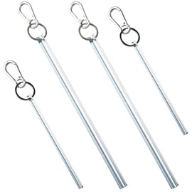 Half Moon Elevator Door Keys, Large for Otis Elevator Doors, Small for Westinghouse/Schindler Elevator Doors with Key Fob, 4-Pack (2 Large, 2 Small)