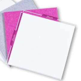 Bulletin Board 40x30in, 12 Count 9.8 x 9.8in Felt Wall Tiles with Removable Adhesive Tape, Cork Board Alternative for Walls, Wall Decor, Kids Art Display, Kids Room (Magenta Accent Collection)