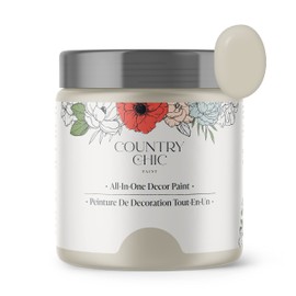 Country Chic All-in-One Chalk Paint for Furniture, Cabinets, Home Decor, Eco-Friendly, Matte Finish, Built-In Primer & Top Coat for Wood, Metal - No Wax Needed (Sunday Tea (Warm Grey), Sample (4 oz)) -